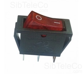 Выключатель одноклавишный 13x30мм, 15А, 2 положения, с сигнальной лампой, 250V, Купить sibteleco.com, Выключатели для водонагревателей